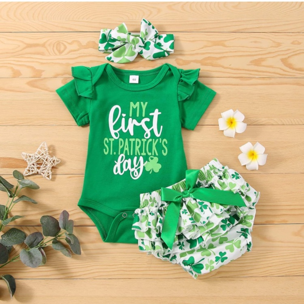 Babygirl First St Patrick’s day outfit.